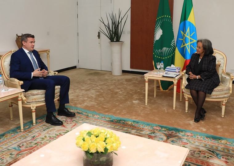 President Sahle-Work Holds Discussion with World Anti-Doping Agency President Bonka
